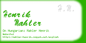 henrik mahler business card